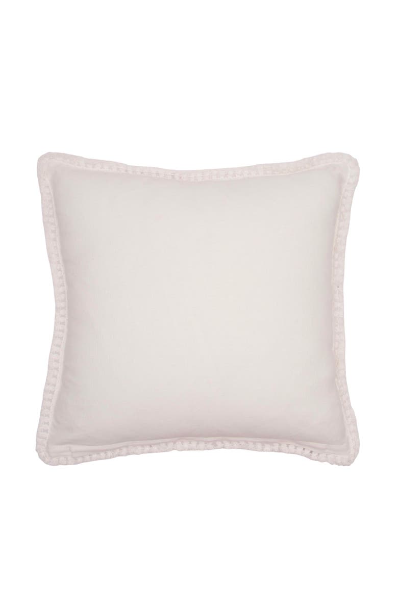 C&F Home Easter Bunnies with Stripes Tufted with Poms Throw Pillow, 18" x 18", Alternate, color, White