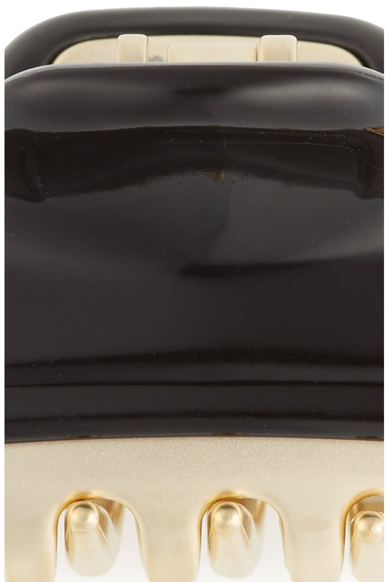 Small Hair Clip, Alternate, color, BLACK GOLD