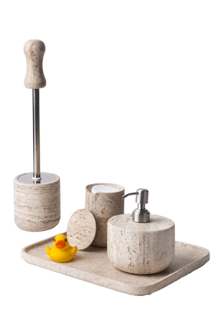 Less is More Multi-Use Tray, Alternate, color, Travertine Marble