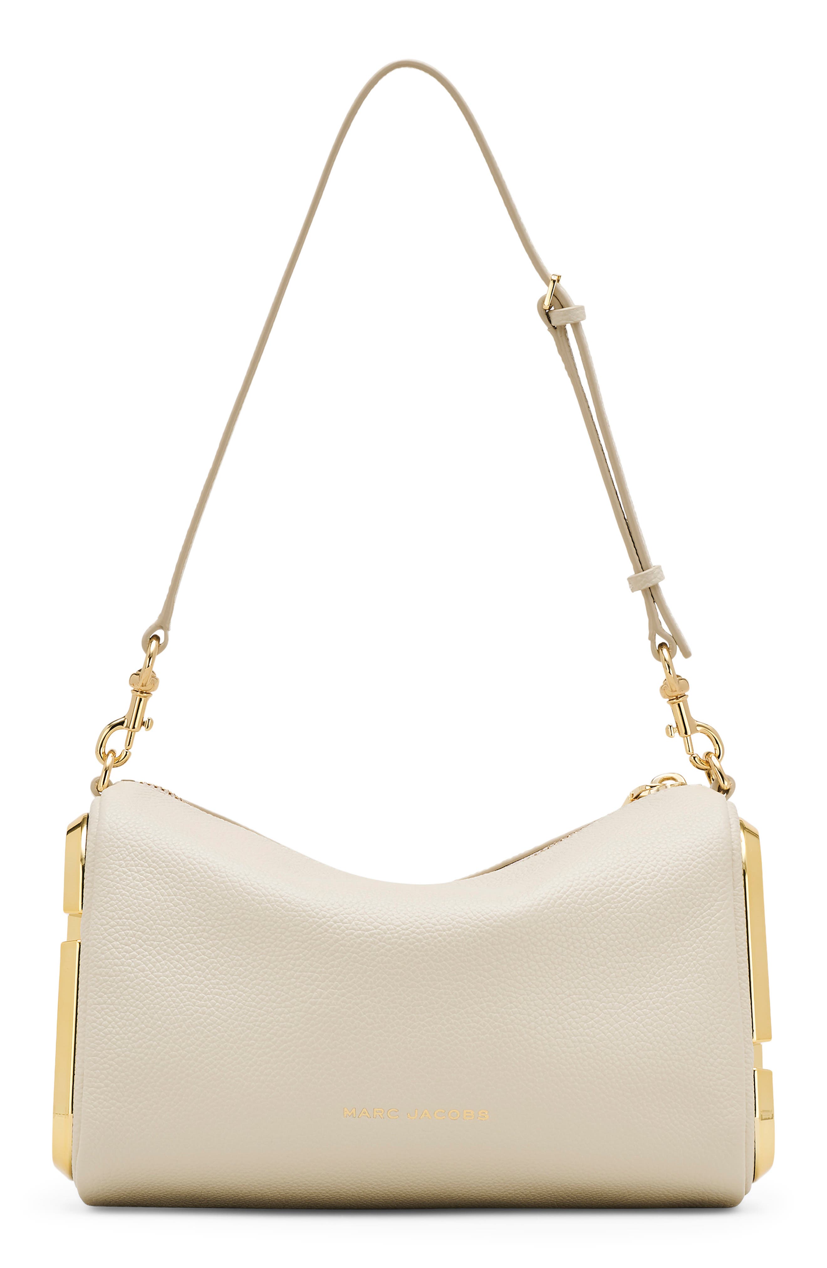Marc Jacobs The Snapshot Leather Shoulder Bag, Alternate, color, Cloud White