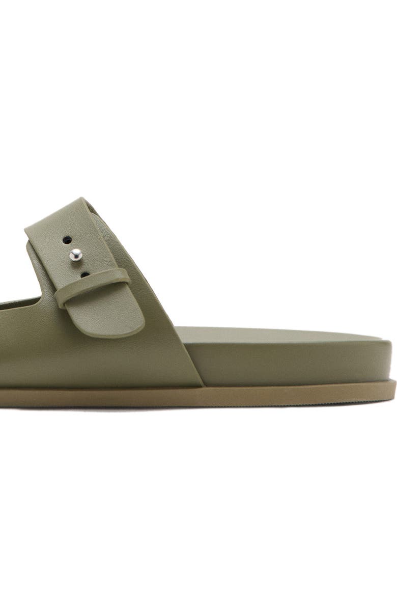 MANGO Double Buckle Sandal, Alternate, color, Khaki Green