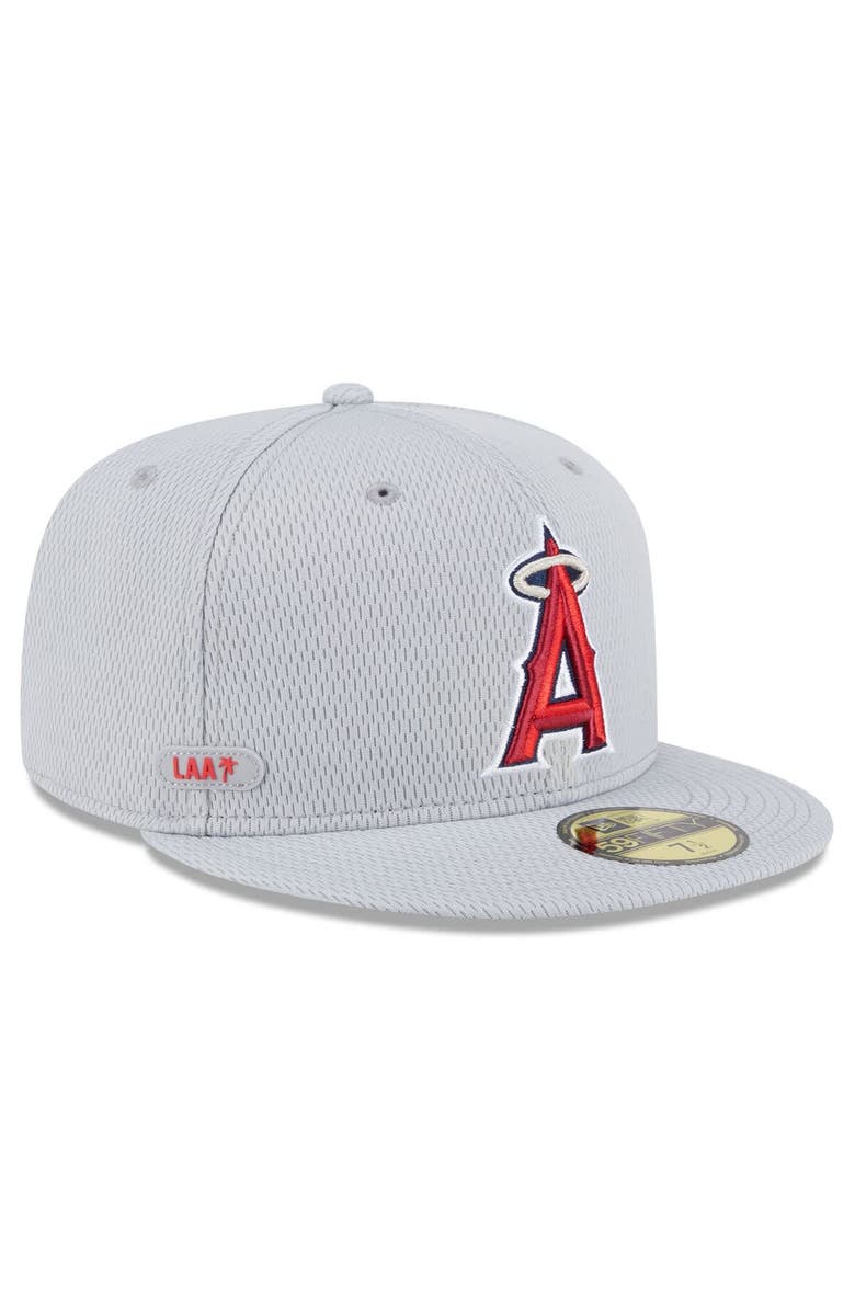 New Era Men's New Era Gray Los Angeles Angels 2025 MLB Clubhouse 59FIFTY Fitted Hat, Main, color, Gray