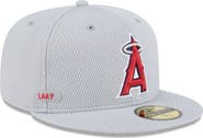 New Era Men's New Era Gray Los Angeles Angels 2025 MLB Clubhouse 59FIFTY Fitted Hat