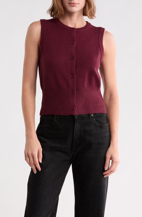 Button Sweater Vest