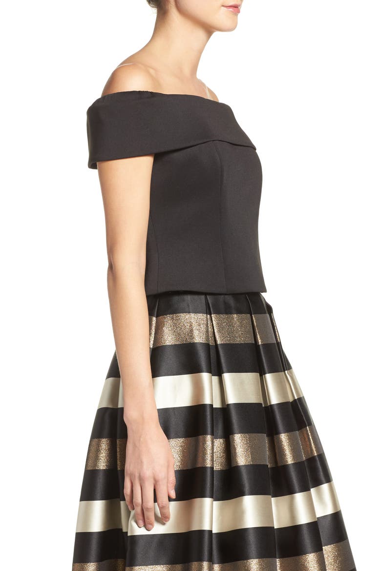 Off the Shoulder Top, Alternate, color, BLACK