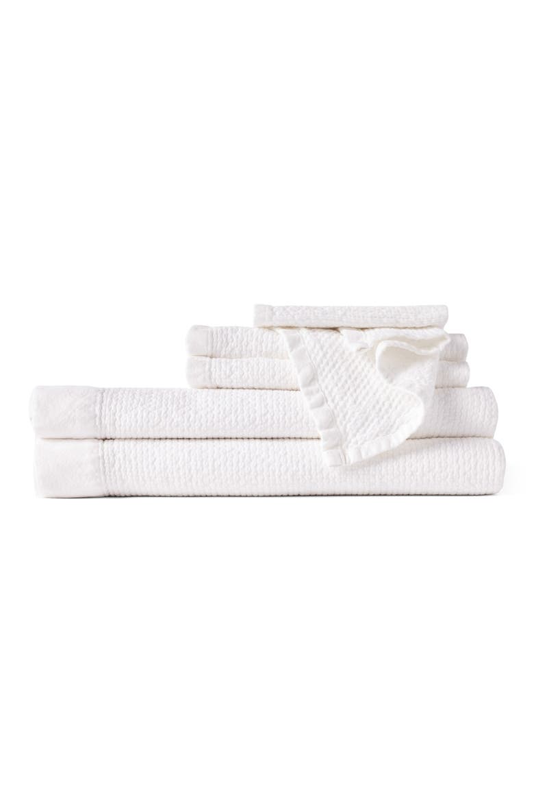 Adriatic 6-Piece Organic Cotton Towel Set, Main, color, ALPINE WHITE