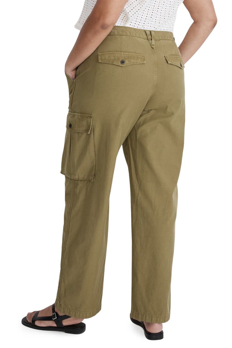 Garment Dyed Low-Slung Straight Leg Cargo Pants, Alternate, color, CLASSIC OLIVE
