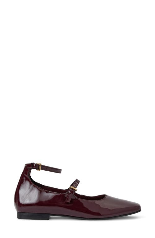 Bruno Magli Melanie Ankle Strap Flat In Burgundy