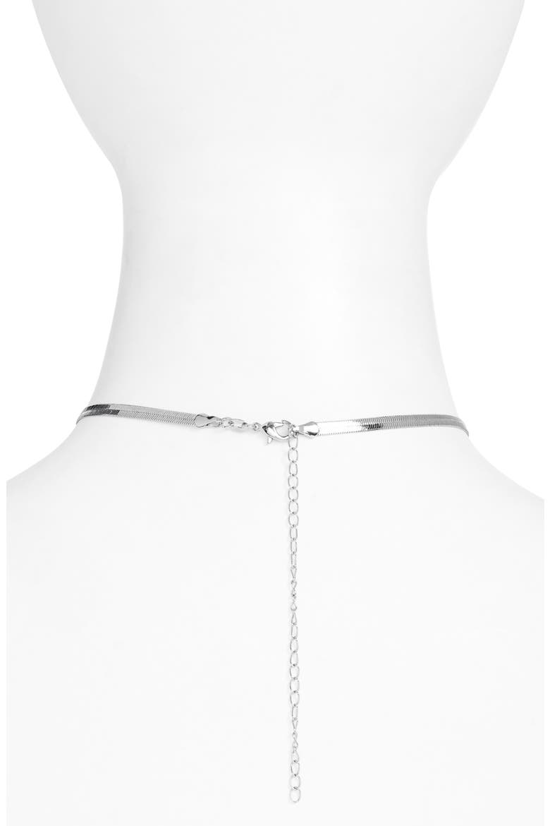 Arden Cubic Zirconia Choker, Alternate, color, SILVER