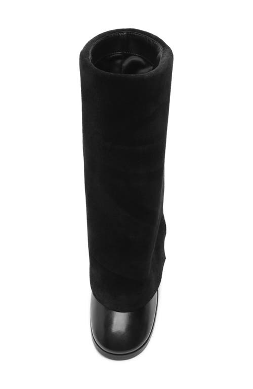 Arezzo Harper Foldover Shaft Boot In Black