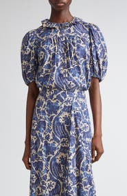 Ulla Johnson Amari Floral Cotton Button-Up Shirt