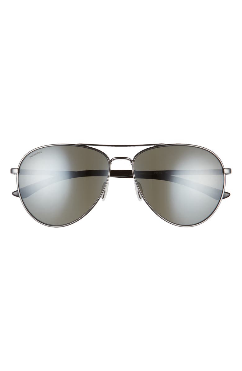 Smith Layback 60mm Polarized Aviator Sunglasses, Main, color,