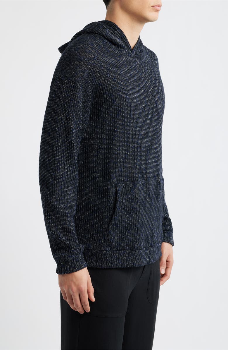 KROST Metallic Speckle Knit Cotton Blend Hoodie, Alternate, color, Black