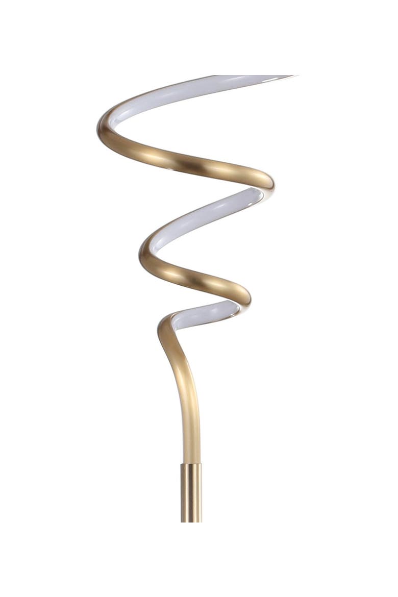 Scribble 60.5" Modern Dimmable Metal Integrated LED Floor Lamp, Alternate, color, Gold