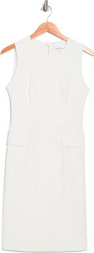Calvin Klein Button Sheath Dress