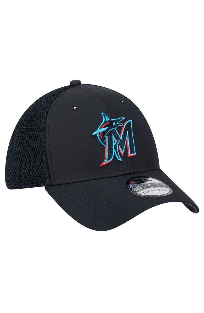 New Era Men's New Era Black Miami Marlins Team Tone 39THIRTY Flex Hat, Alternate, color, 
