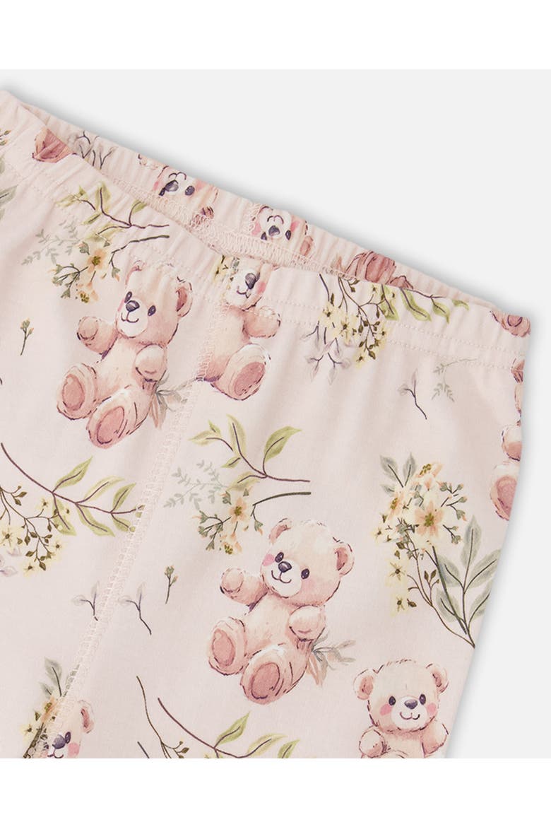 Organic Cotton Bear Two-Piece Pyjama Set, Alternate, color, Pale Rose Bear Print