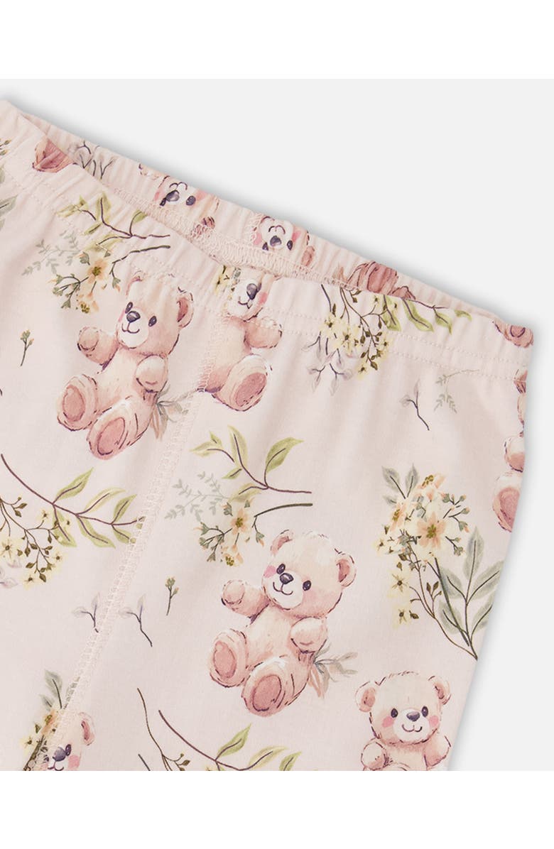 Deux par Deux Organic Cotton Bear Two-Piece Pyjama Set, Alternate, color, Pale Rose Bear Print