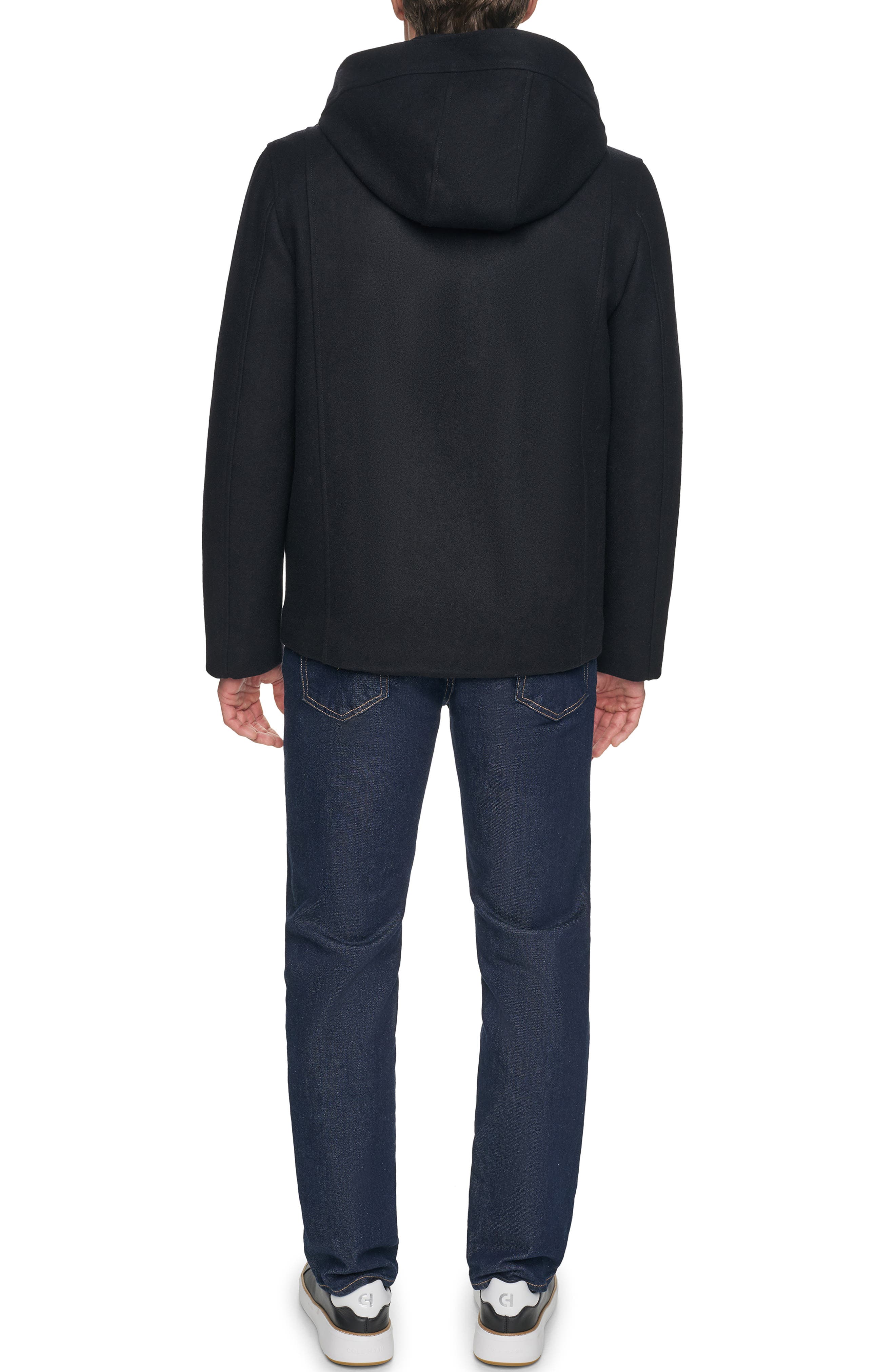 Cole Haan Signature Hooded Wool Blend Field Coat (Men) | Nordstrom