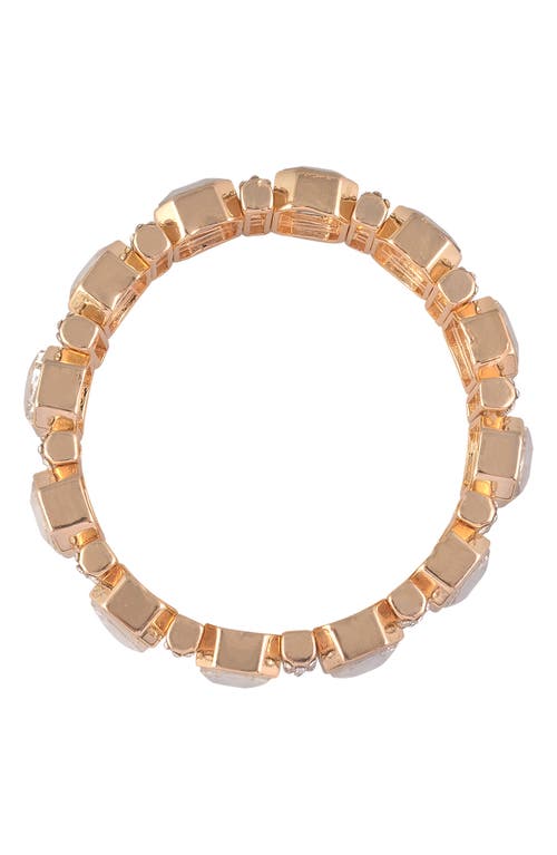 Laundry By Shelli Segal Square Crystal Stretch Bracelet In Gold