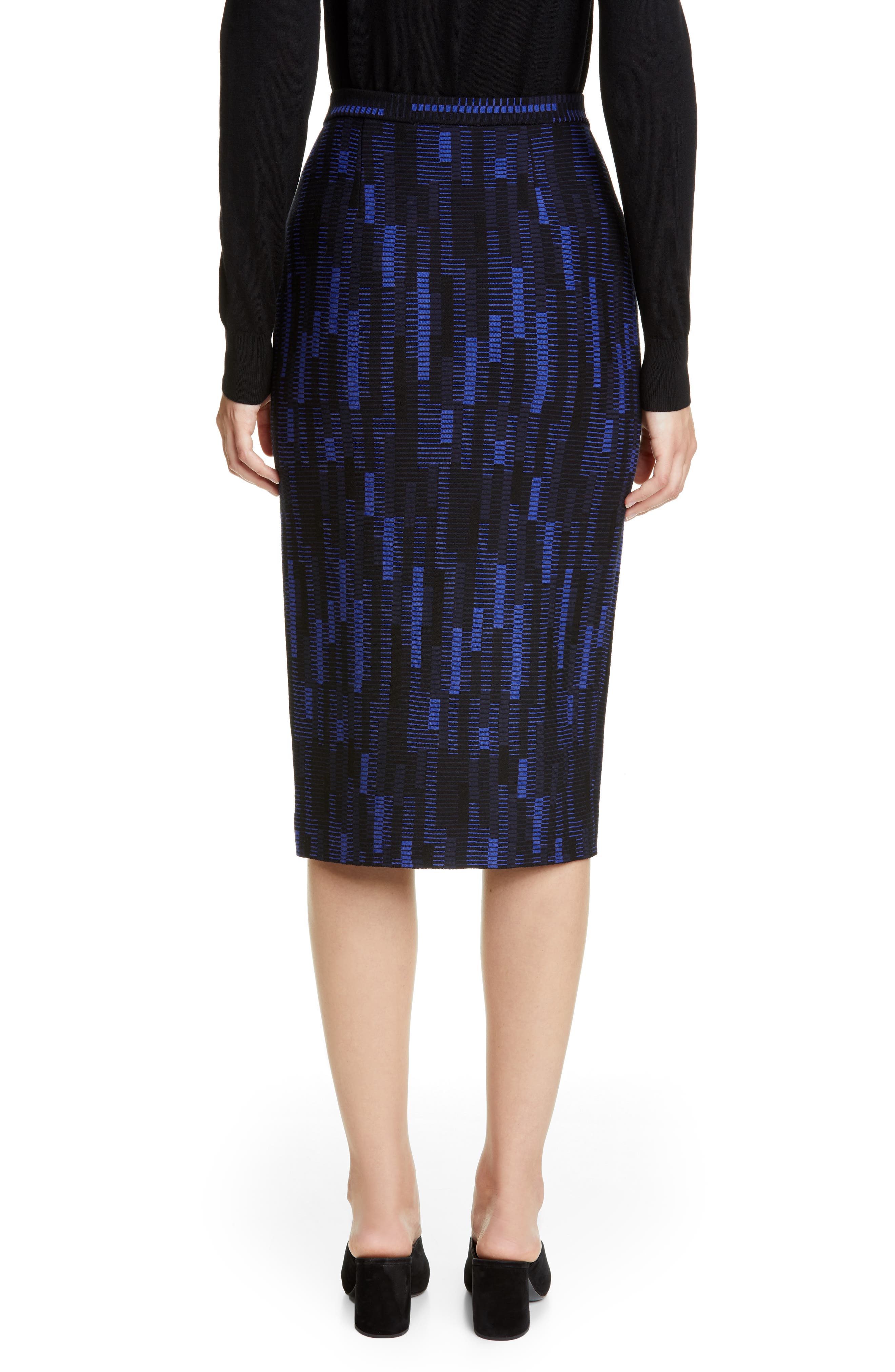 St. John Collection Mosaic Stretch Jacquard Knit Pencil Skirt (Women ...