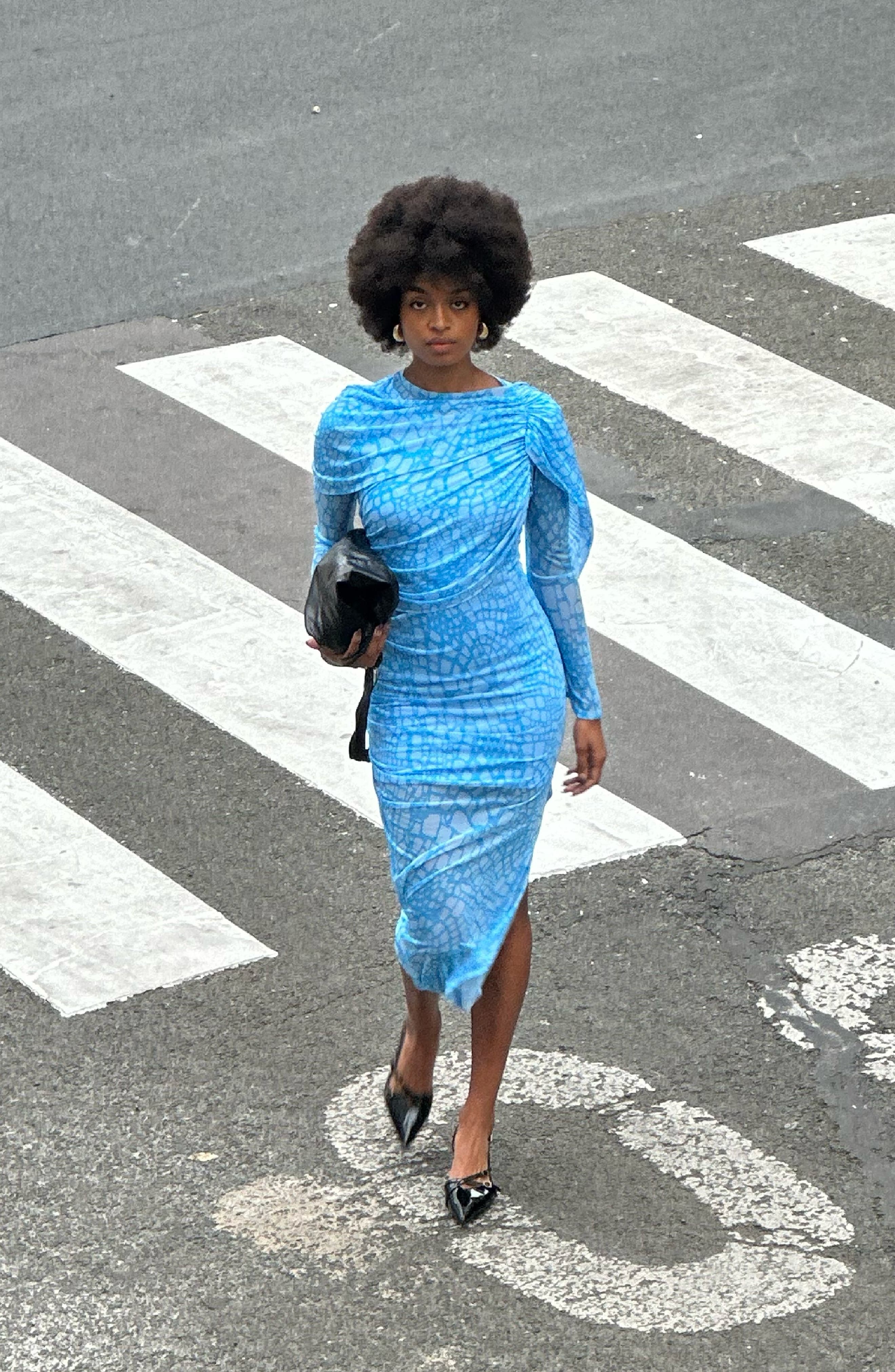 Reptile Printed Cape Dress - image 2