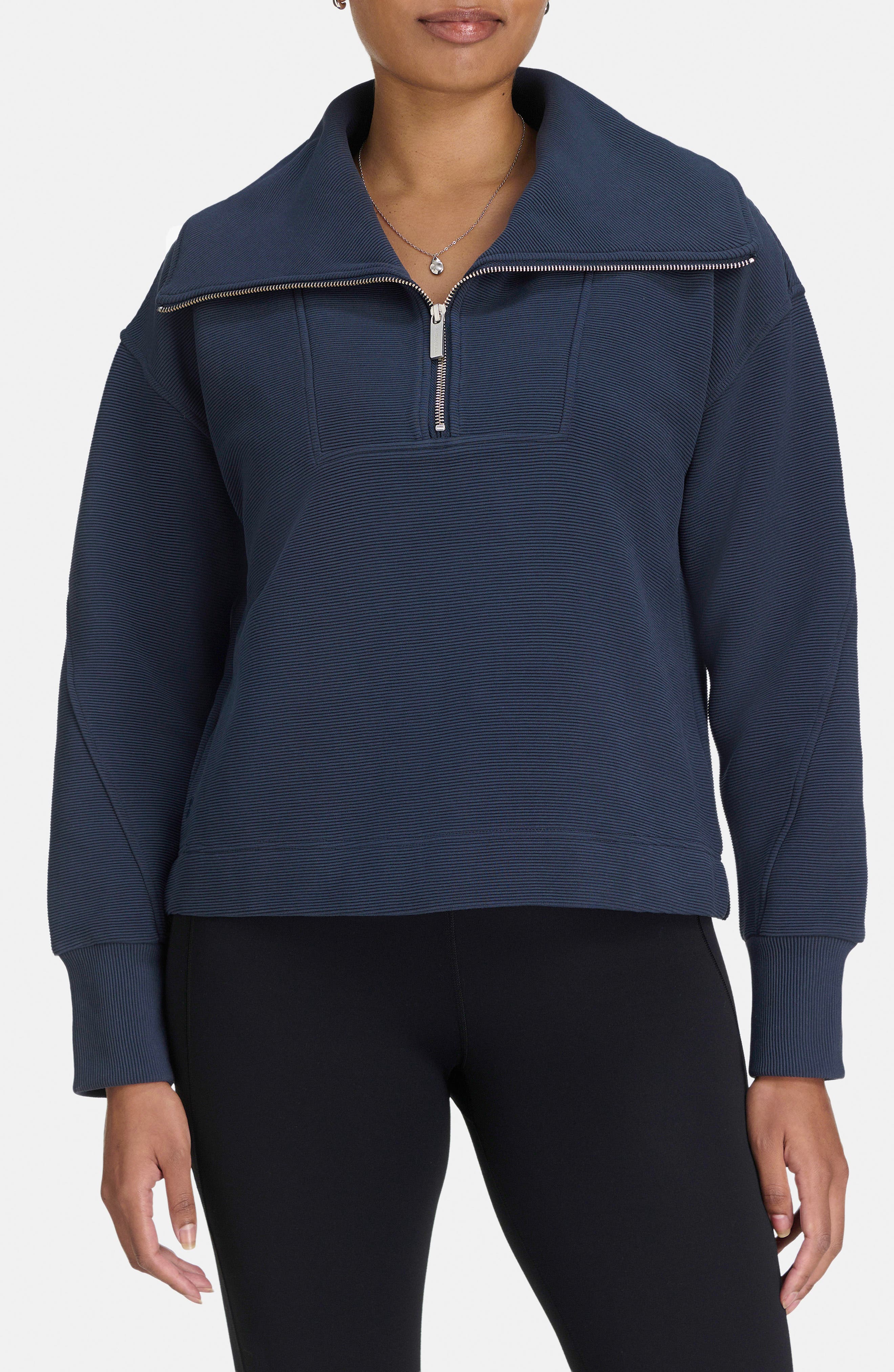Sweaty Betty Peaceful Rib Half Zip Sweatshirt