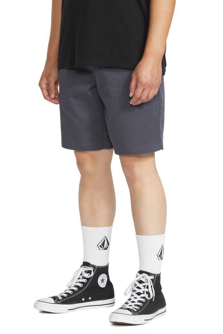 Frickin' Elastic Waist Shorts, Alternate, color, CHARCOAL