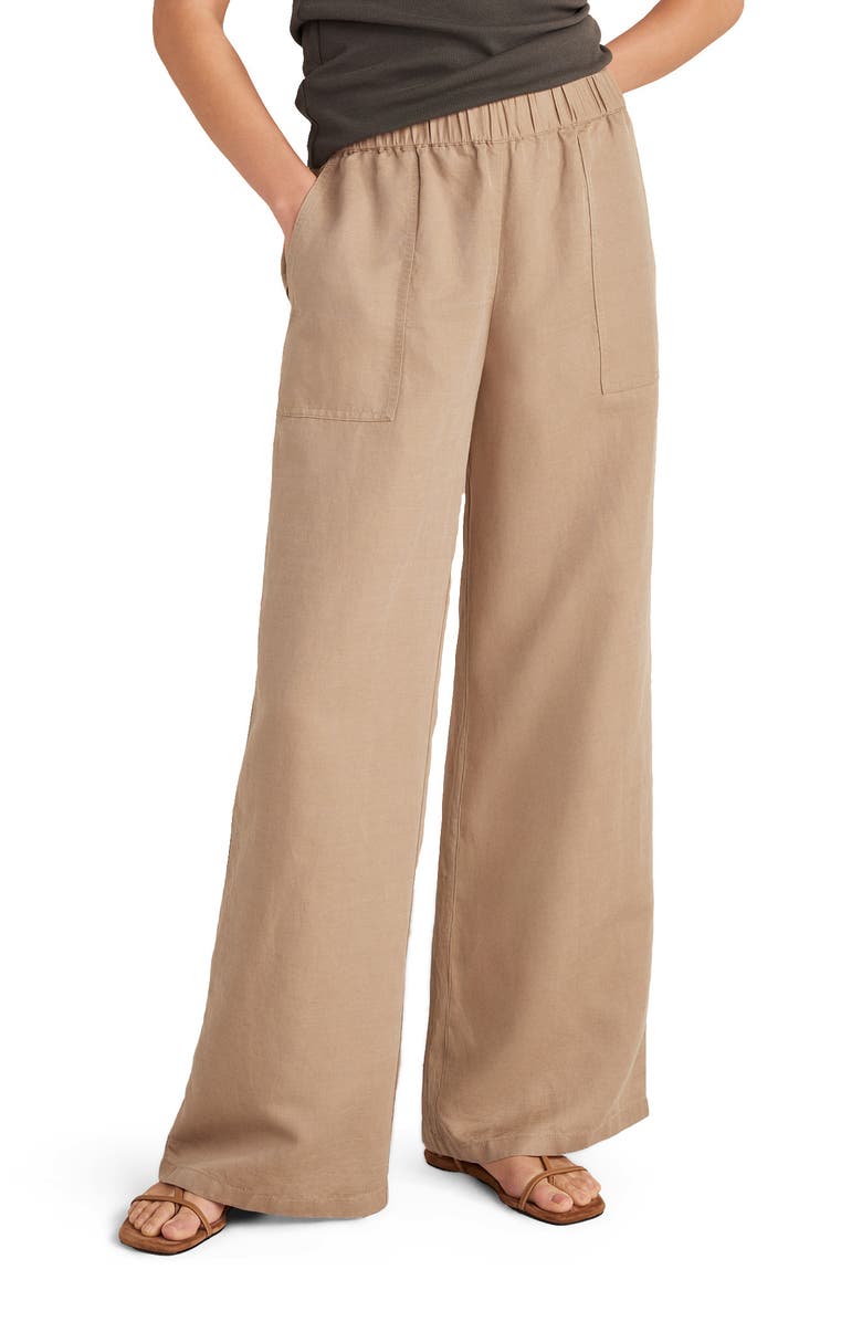Haven Well Within Linen Blend Dobby Wide Leg Pants, Main, color, Rope