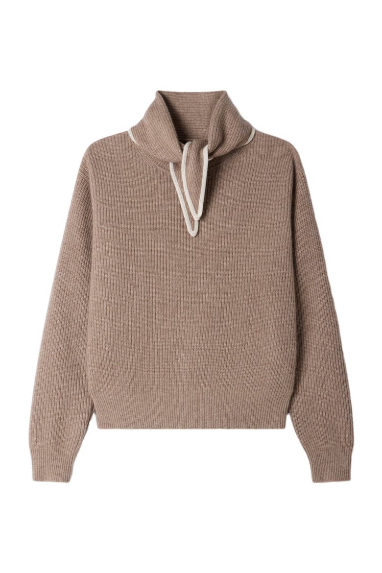 2-in-1 wool and cashmere sweater, Alternate, color, Caramel