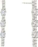 LANA Diamond Linear Drop Earrings