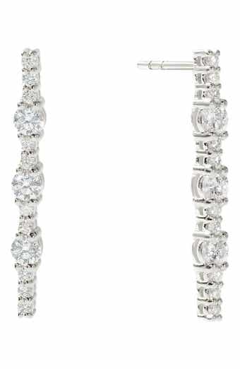 LANA Diamond Linear Drop Earrings
