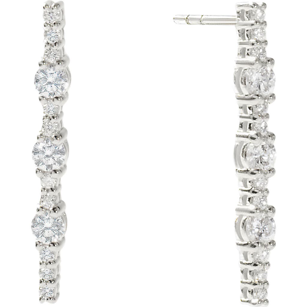 Lana Diamond Linear Drop Earrings In Metallic