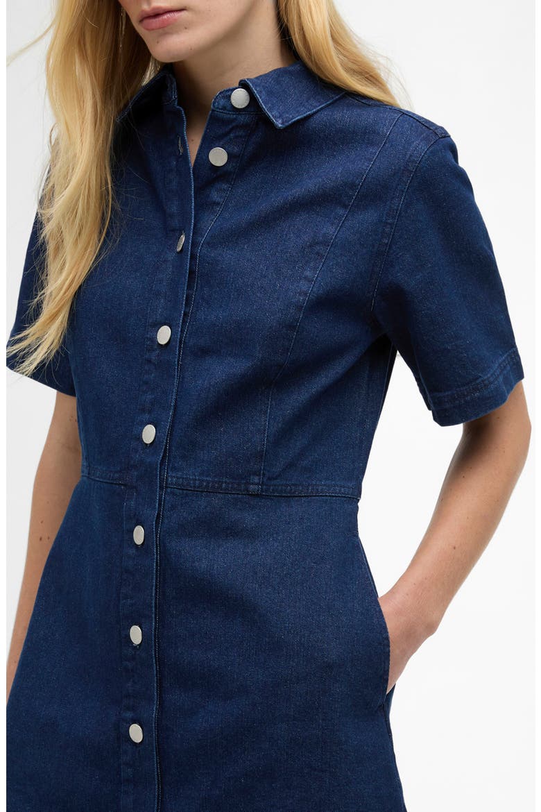 Maia Button-Up Denim Mini Shirtdress, Alternate, color, RINSE WASH