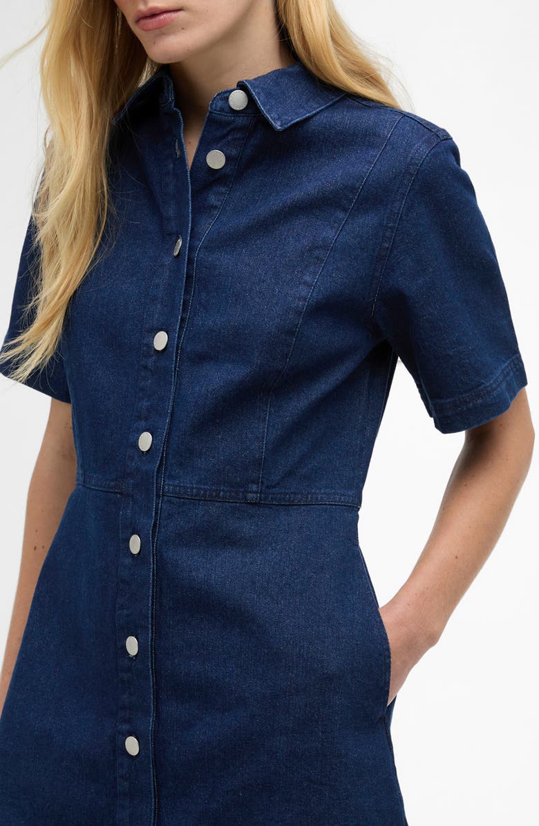 Barbour Maia Button-Up Denim Mini Shirtdress, Alternate, color, 