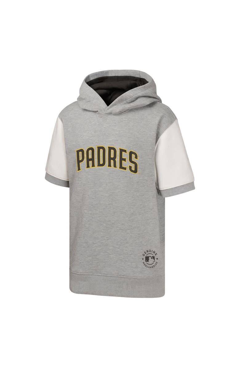 Outerstuff Youth  Heather Gray San Diego Padres Line Up Short Sleeve Pullover Hoodie, Alternate, color, 