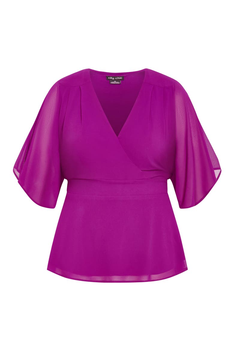 Elegant Wrap Top, Alternate, color, MAGENTA