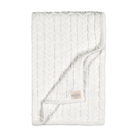 0 Organic Cable Knit Baby Blanket Unisex