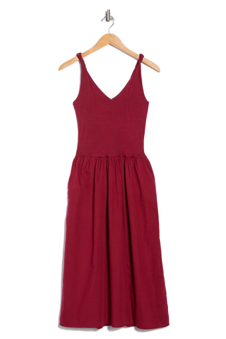 Rosalba Sleeveless Fit & Flare Midi Dress, Alternate, color, CABERNET