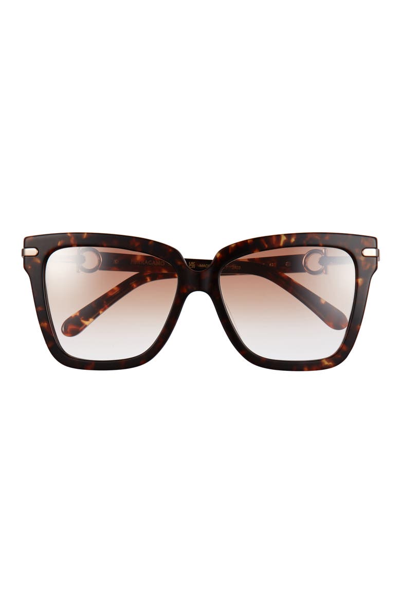 57mm Square Sunglasses, Main, color, DARK TORTOISE
