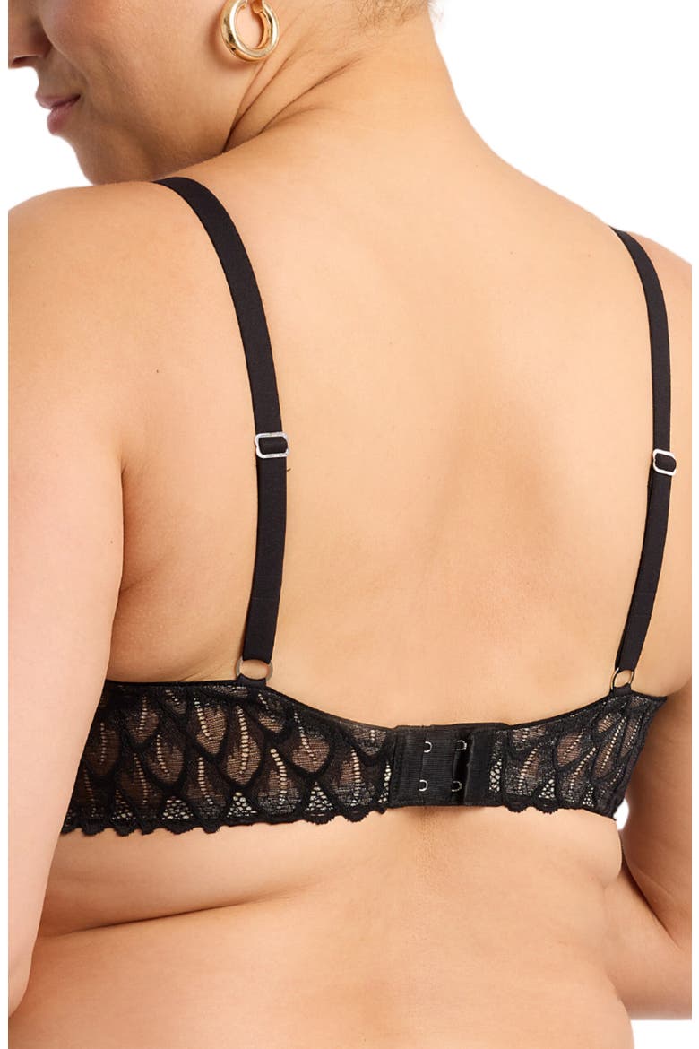 Lacey Wire Free Bra, Alternate, color, BLACK