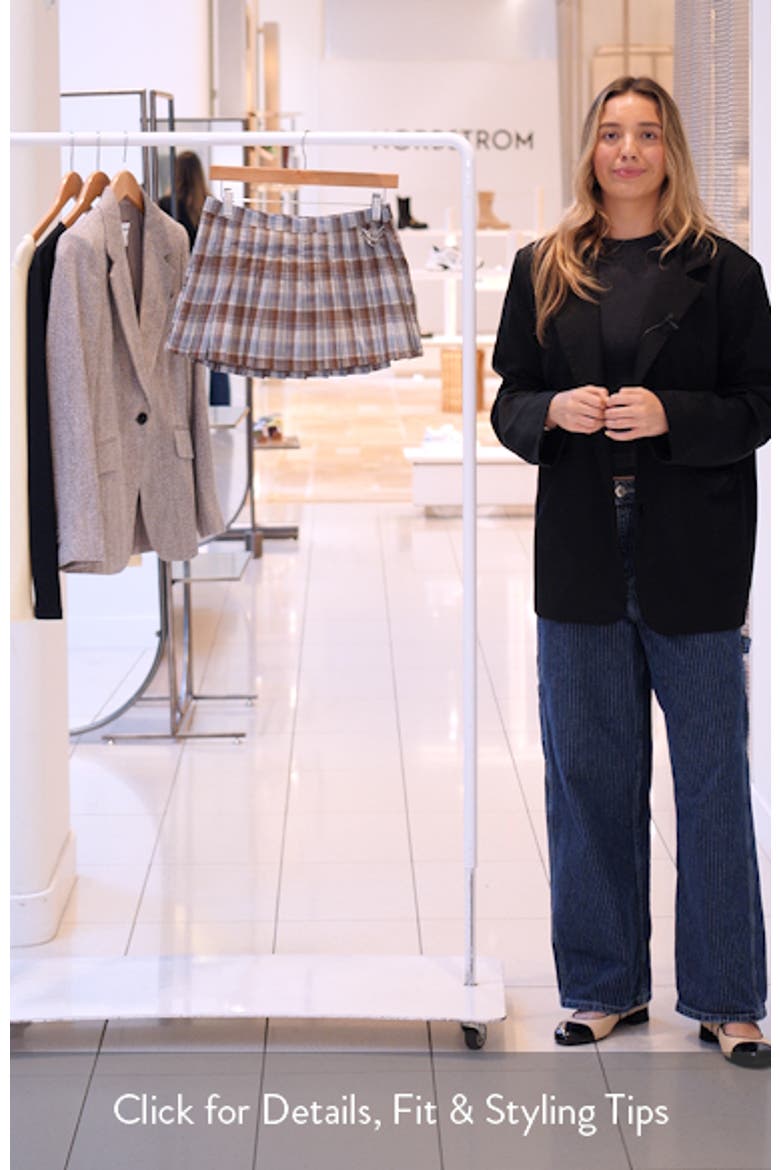 Tracy Plaid Pleated Miniskirt video