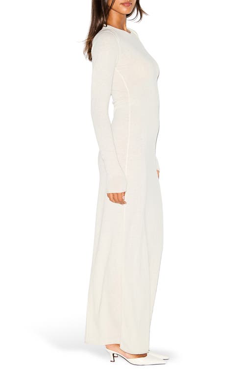 Skims Featherweight Cashmere Long Sleeve Maxi Dress In White
