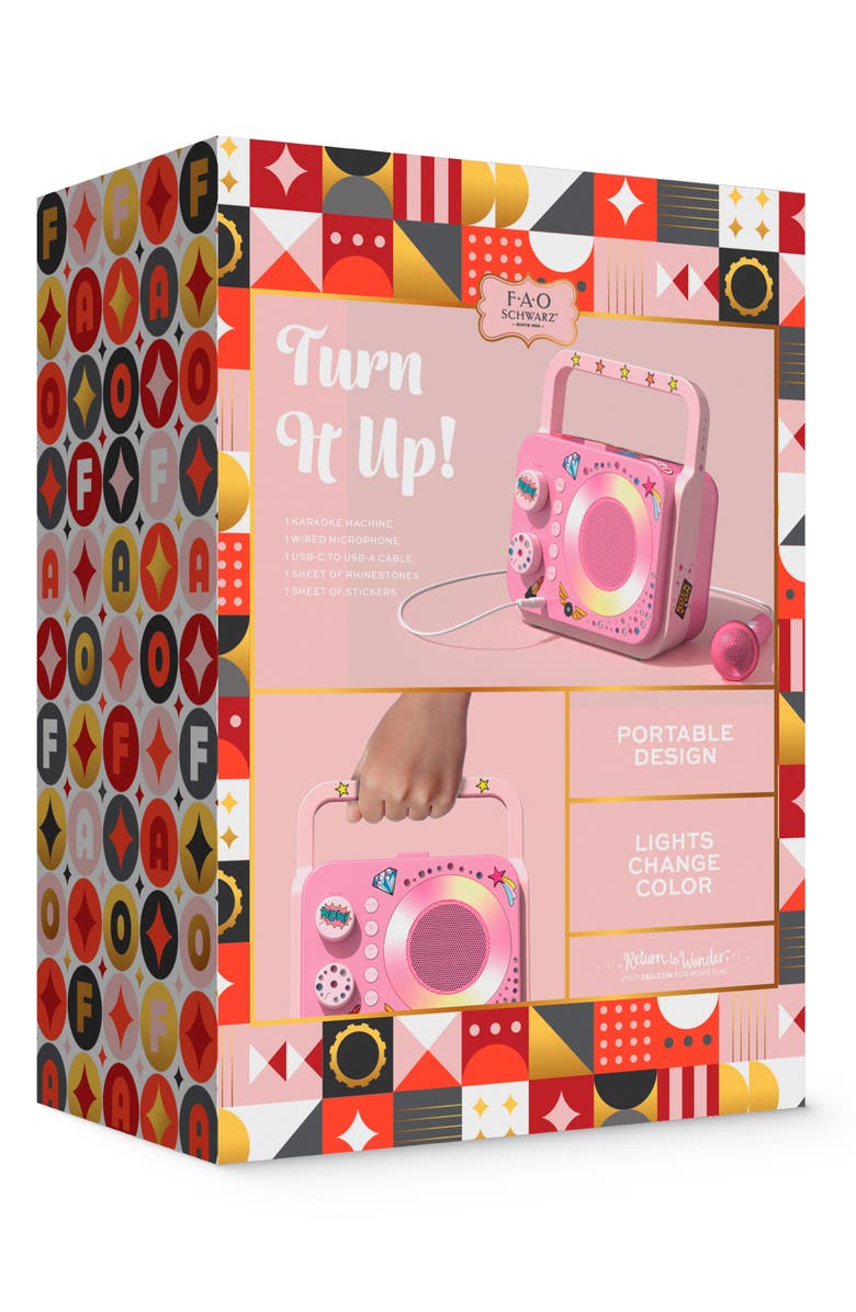 FAO Schwarz Portable Karaoke Station, Alternate, color, Light/ Pastel Pink