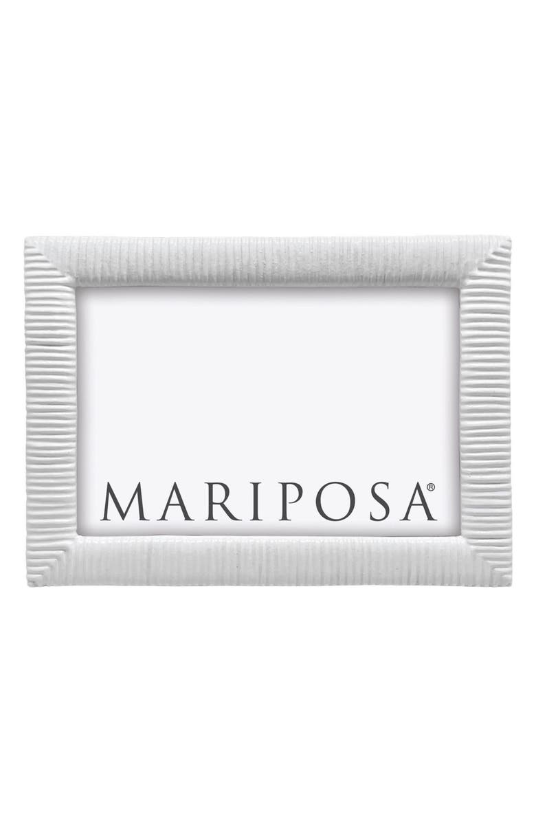 Mariposa Woven Texture 4 x 6-Inch Picture Frame, Alternate, color, White