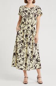 MELLODAY Geo Print Midi Dress