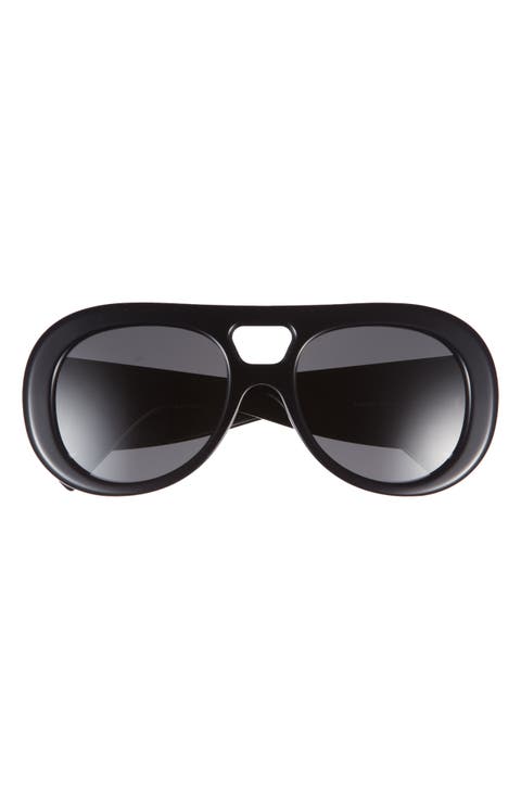 Bold 53mm Gradient Round Sunglasses