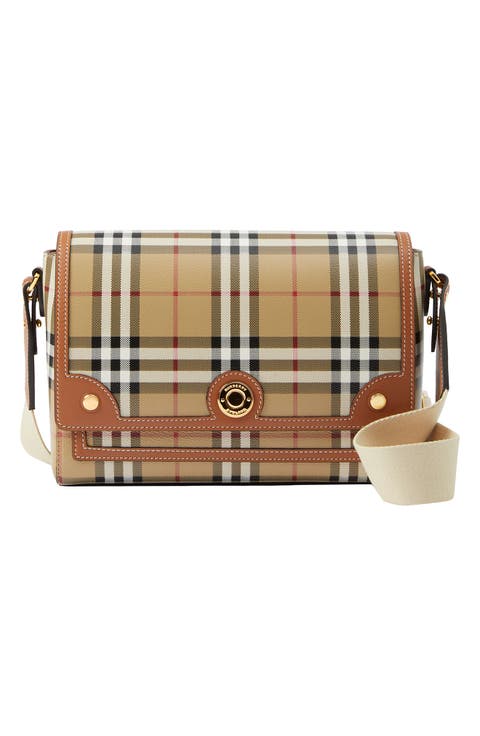 Medium Note Coated Canvas Crossbody Bag