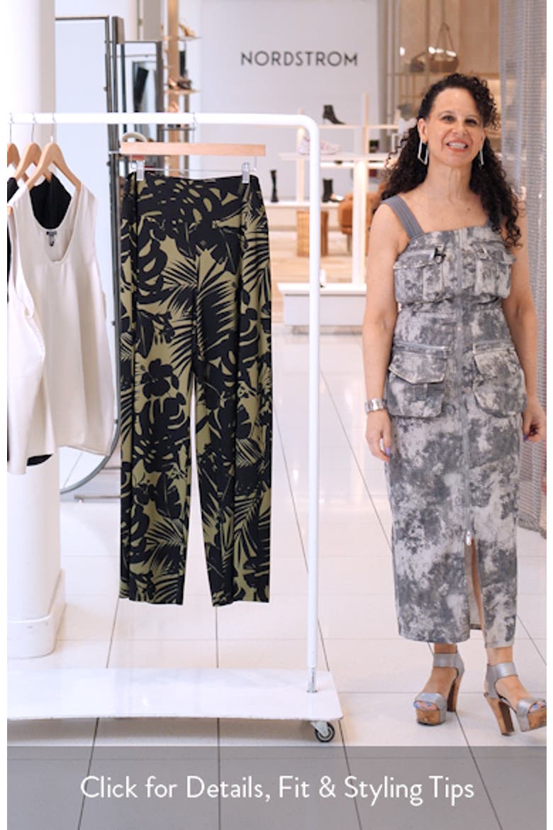 Tropical Print High Waist Wide Leg Palazzo Pants video