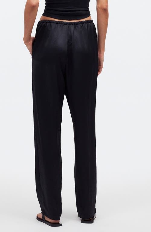 Madewell Pintuck Slim Pull-on Pants In True Black